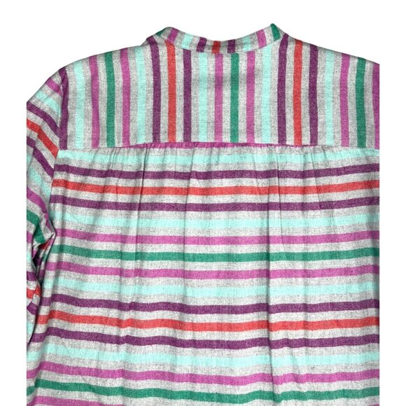 Lands End Womens Flannel A-Line Long Sleeve Tunic Multicolored Long Sleeve M - Picture 14 of 16